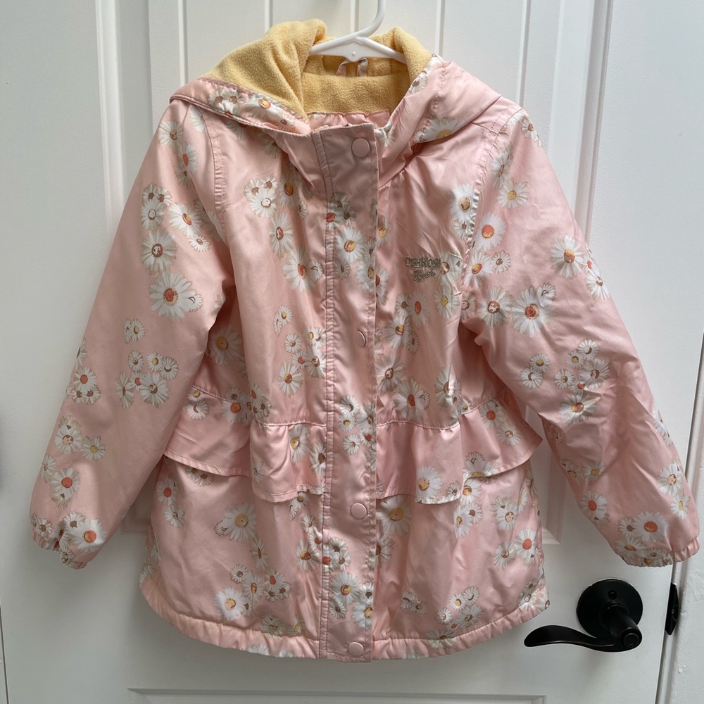 Osh kosh size m 5/6 fleece rain jacket